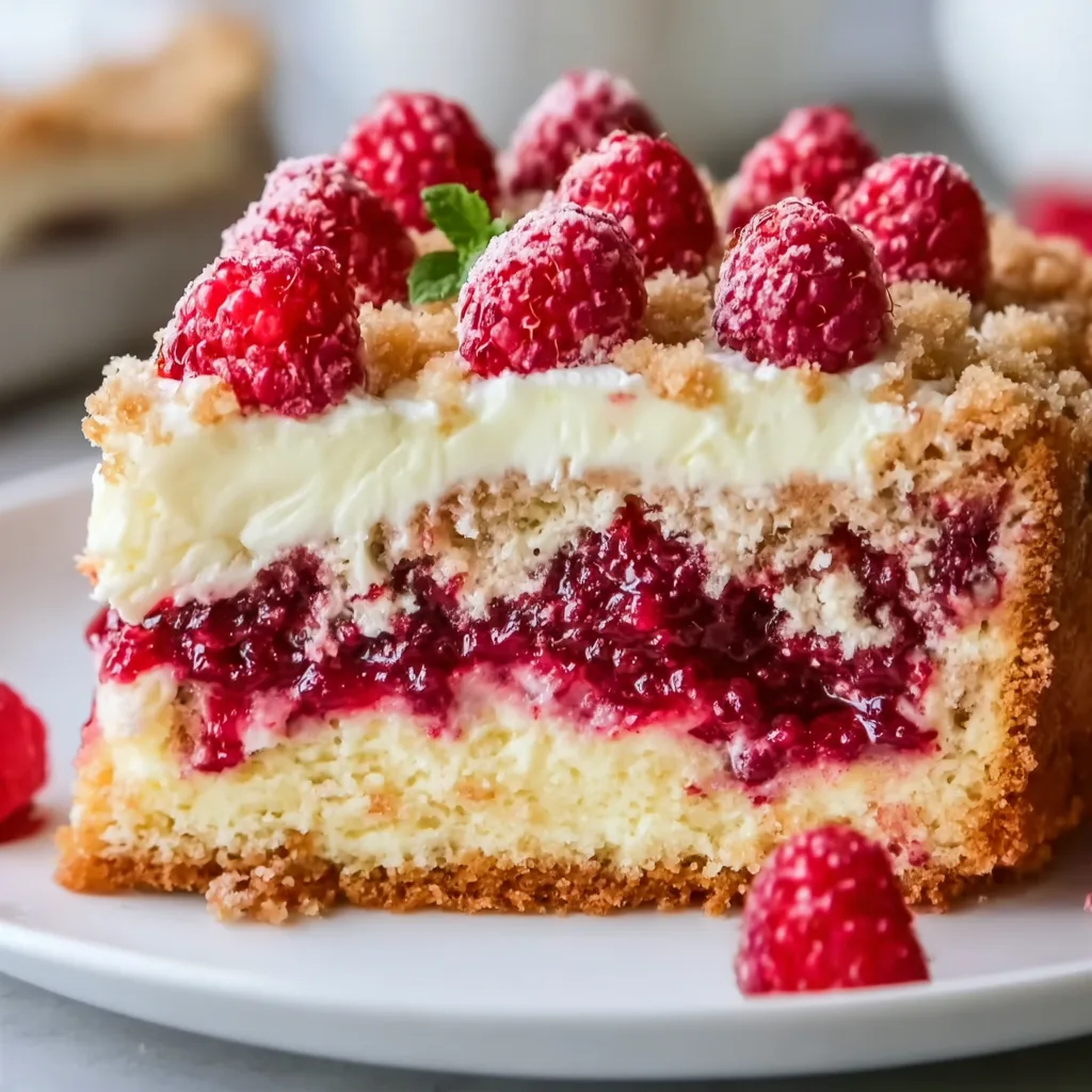 Delicious Raspberry Cream Cheese Coffee Cake Recipe | Moist & Easy Dessert