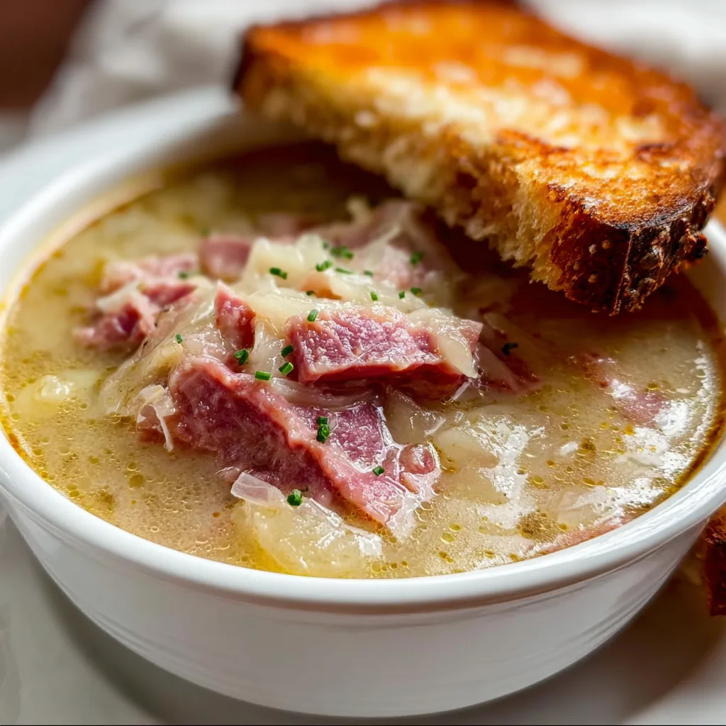 Hearty Reuben Soup Recipe | Classic Corned Beef & Sauerkraut Soup