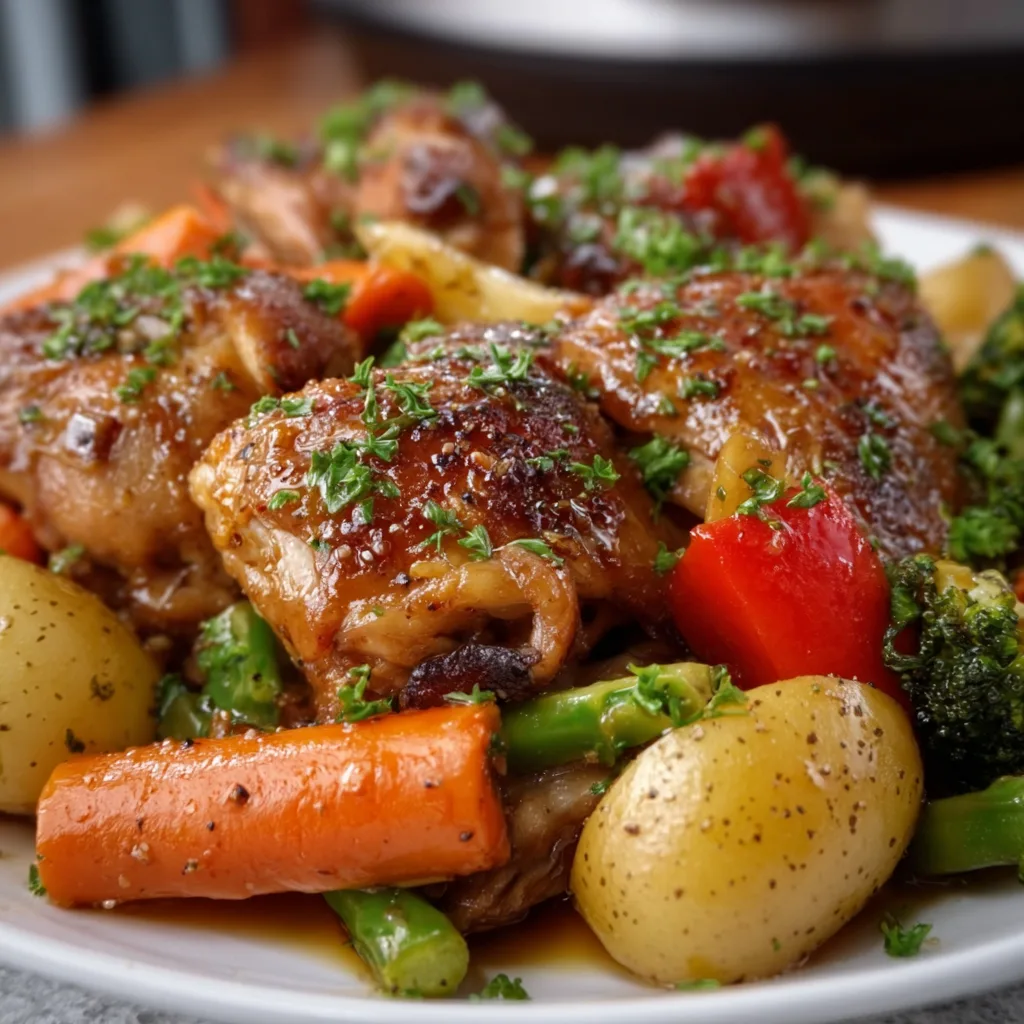 Easy Slow Cooker Honey Garlic Chicken and Veggies Recipe | Healthy & Delicious Meal