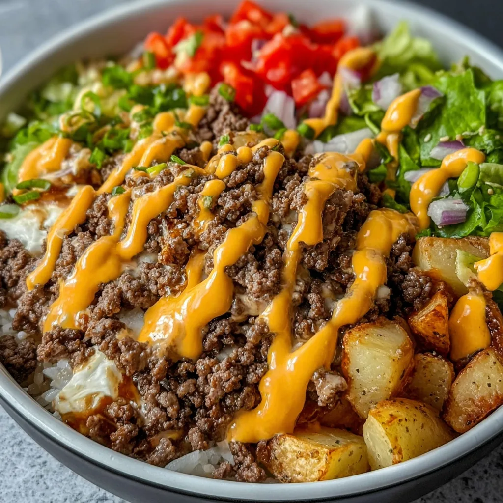Smash Burger Bowl | Delicious Juicy Burger Bowl Recipe & Best Ingredients