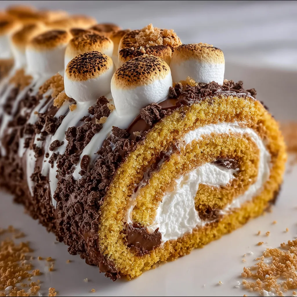 Delicious S’mores Swiss Roll Recipe | Easy & Creamy Dessert Treat