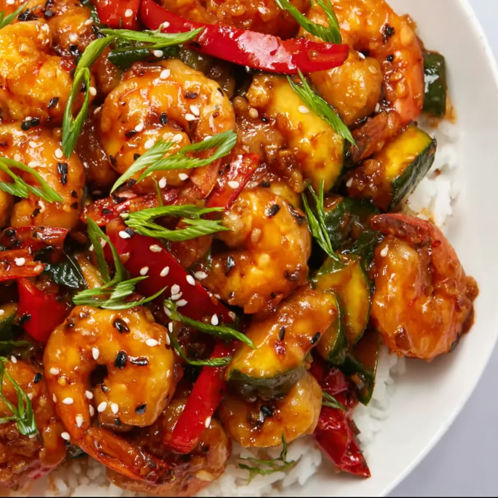 Spicy-Sweet Kung Pao Shrimp Recipe | Easy & Delicious Chinese Stir-Fry