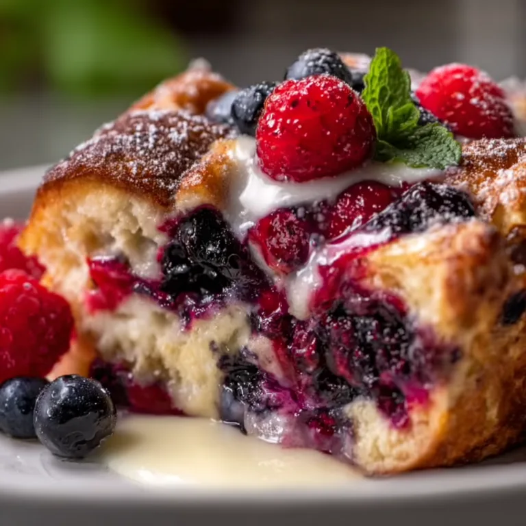 Delicious Wild Berry Bread Pudding Recipe | Easy & Fruity Dessert Idea