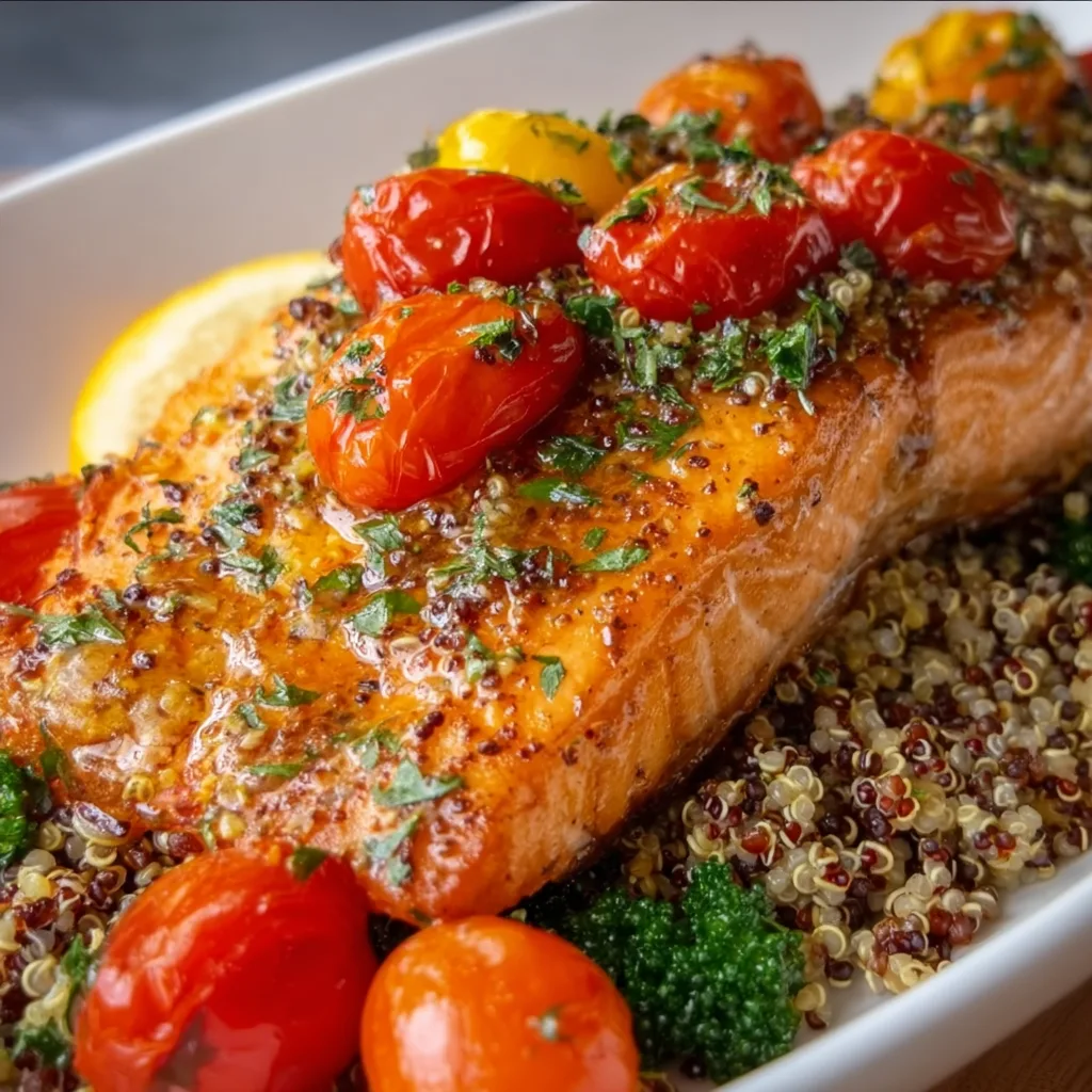 Baked Salmon with Vibrant Quinoa: Healthy & Delicious Recipe