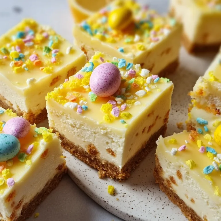 Creamy Easter Egg Lemon Cheesecake Bars – Easy & Delicious Spring Dessert Recipe