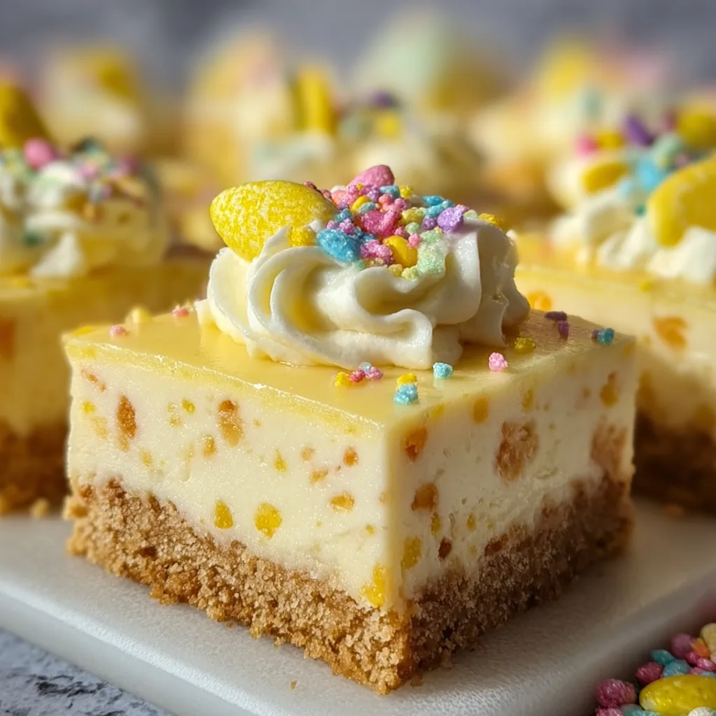 Creamy Easter Egg Lemon Cheesecake Bars – Easy & Delicious Spring Dessert Recipe