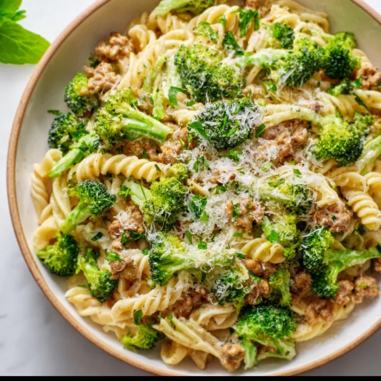 Broccoli Ground Turkey Alfredo Pasta Recipe | Healthy & Delicious Dinner Idea