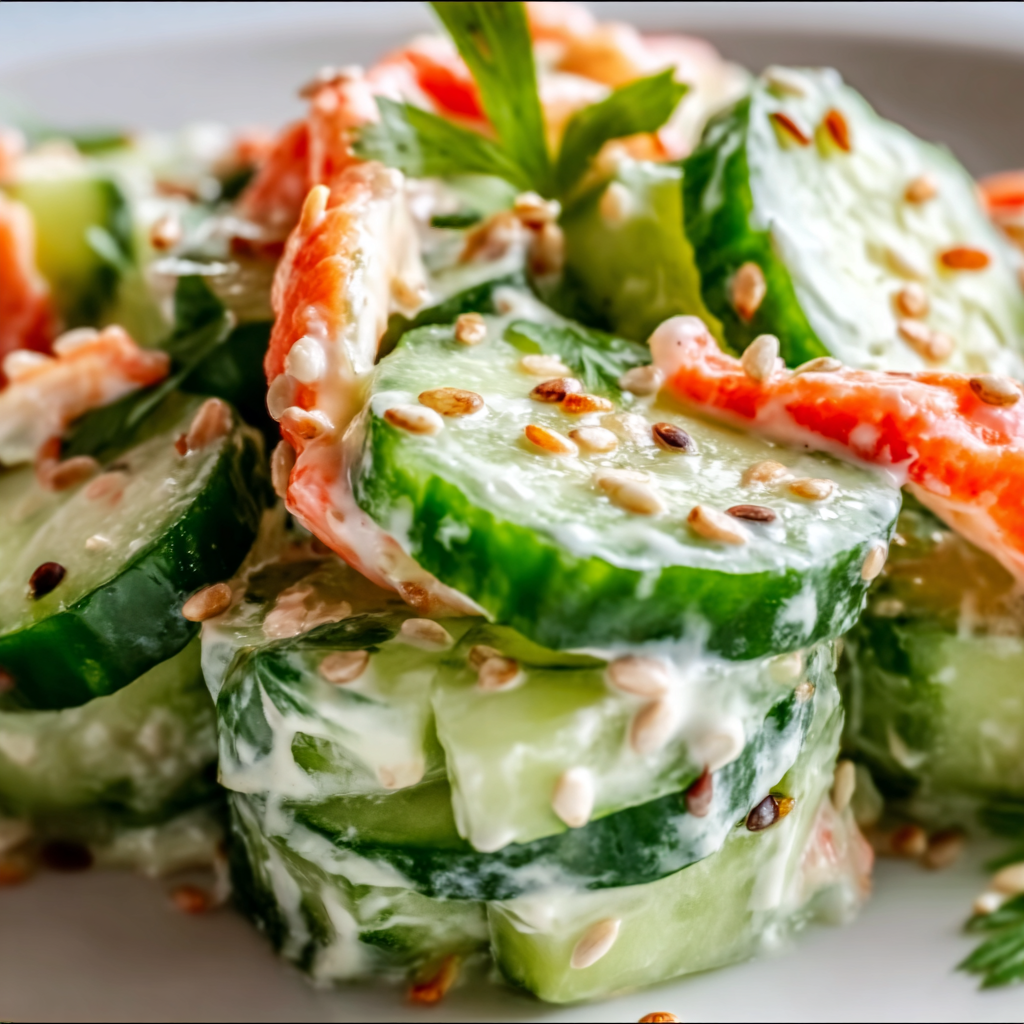 Refreshing California Roll Cucumber Salad Recipe | Healthy & Easy Japanese-Inspired Dish