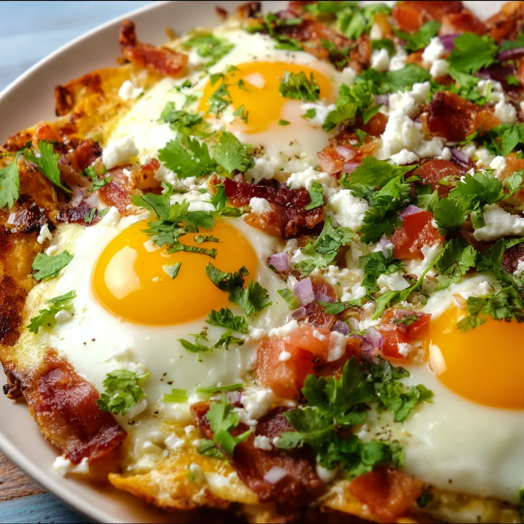 Delicious Chilaquiles with Bacon, Eggs & Cheese Recipe | Easy Mexican Breakfast