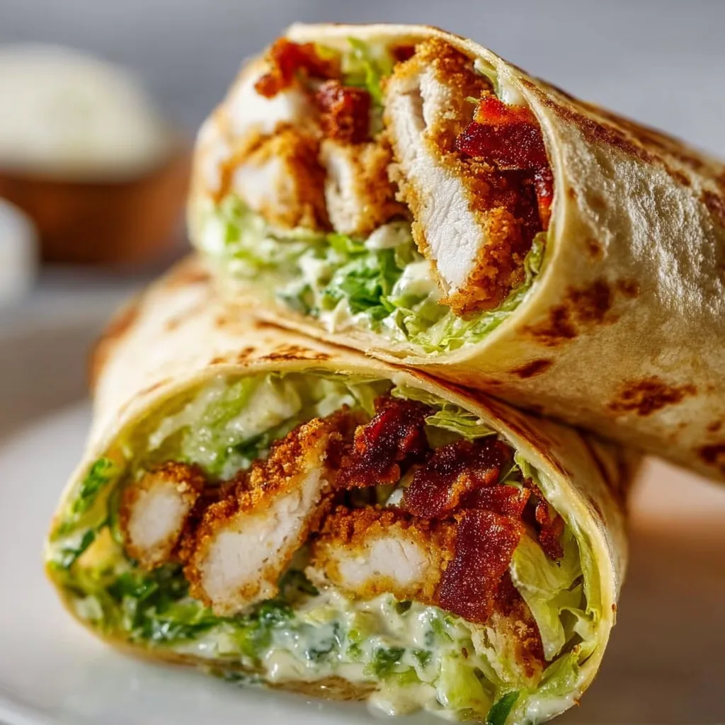 Crispy Chicken Caesar Wrap Recipe | Easy & Delicious Meal Idea