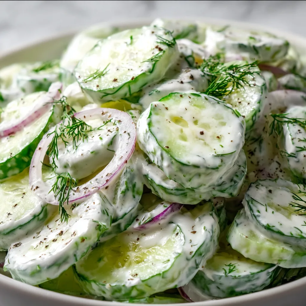 Refreshing Dill Yogurt Cucumber Salad Recipe | Easy & Healthy Side Dish