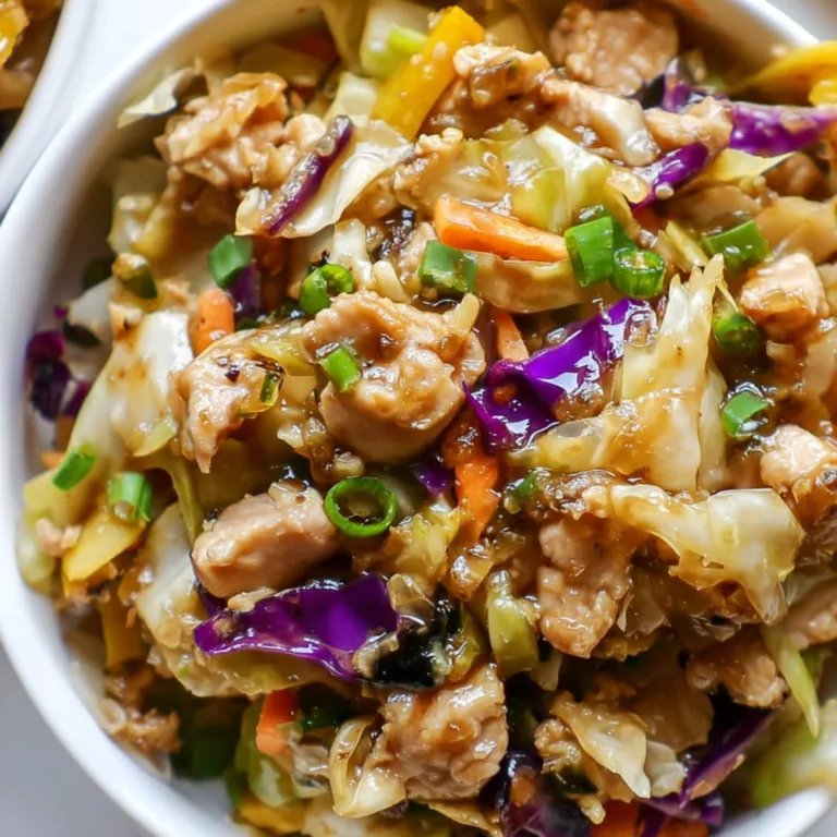 Delicious Egg Roll Bowls with Chicken & Cabbage | Easy Healthy Recipe