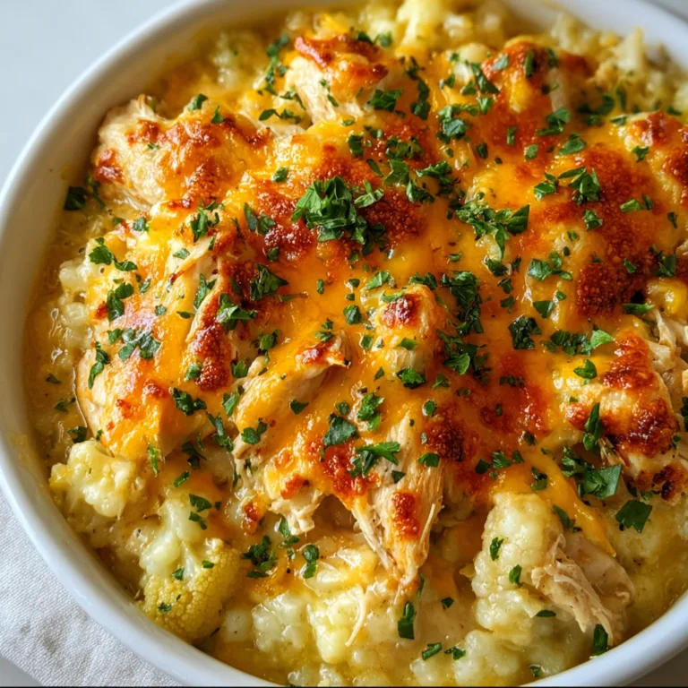 Healthy Chicken Cauliflower Casserole Recipe | Low-Carb & Delicious
