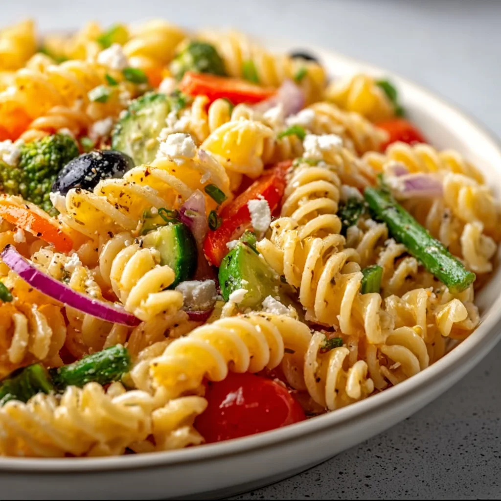 Healthy High Protein Pasta Salad Recipe – No Mayo, Clean & Delicious