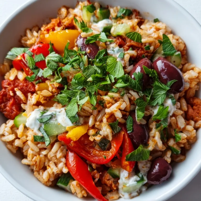 Healthy Mediterranean Rice Bowl Recipe | Nutritious & Delicious Meal Ideas