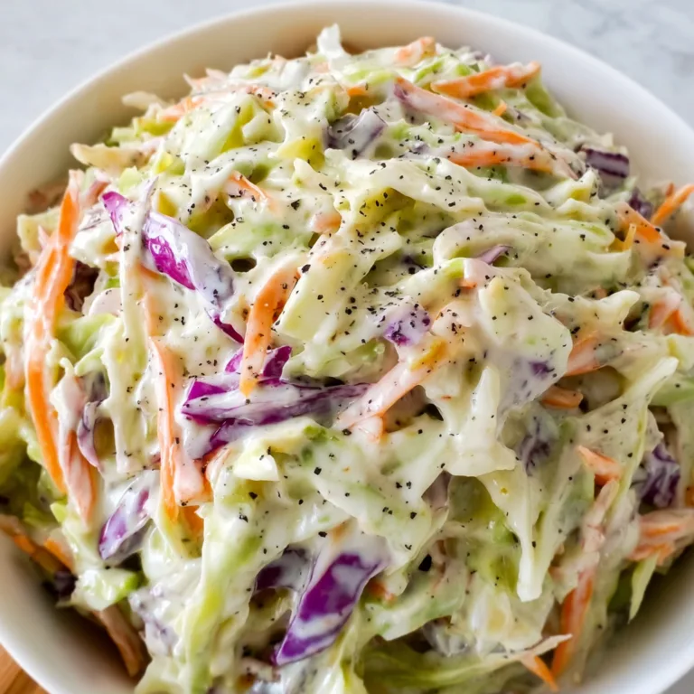 High-Protein Creamy Coleslaw Recipe | Healthy & Delicious Side Dish