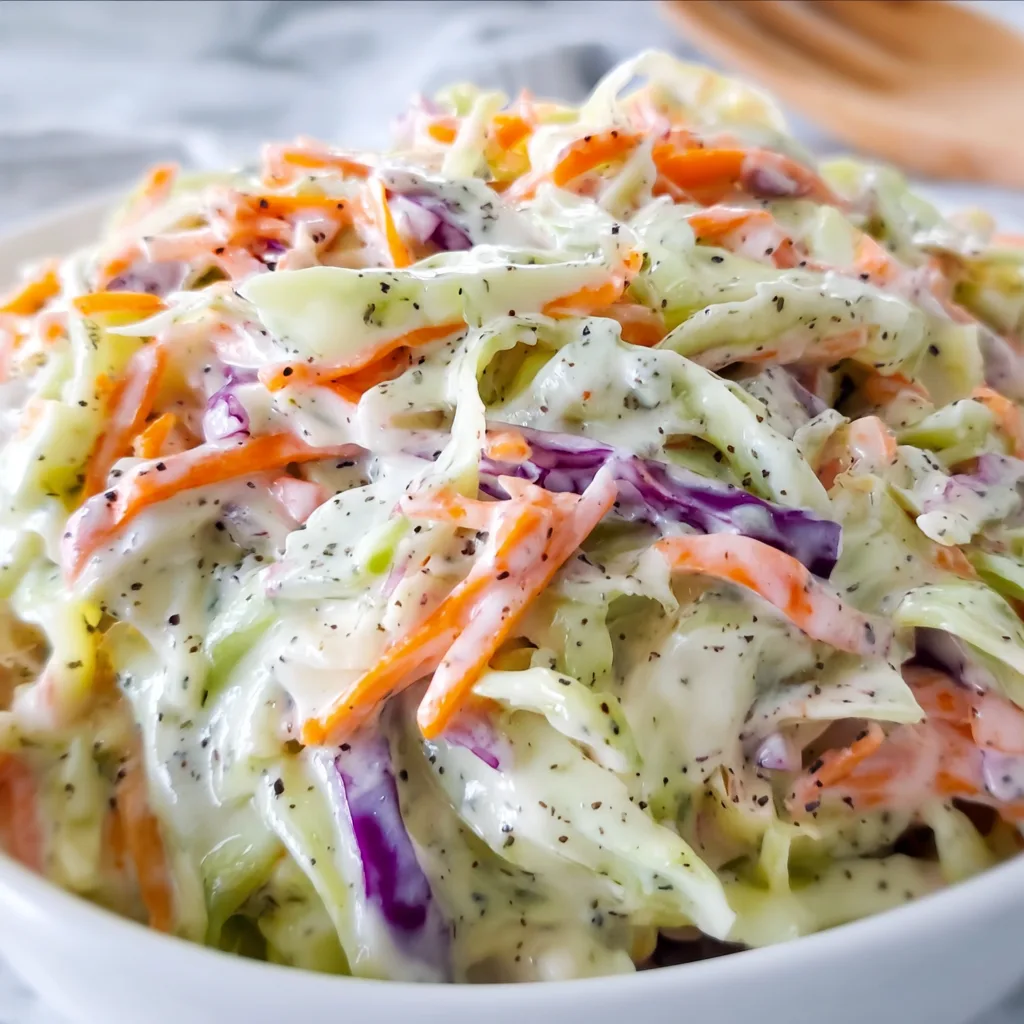 High-Protein Creamy Coleslaw Recipe | Healthy & Delicious Side Dish