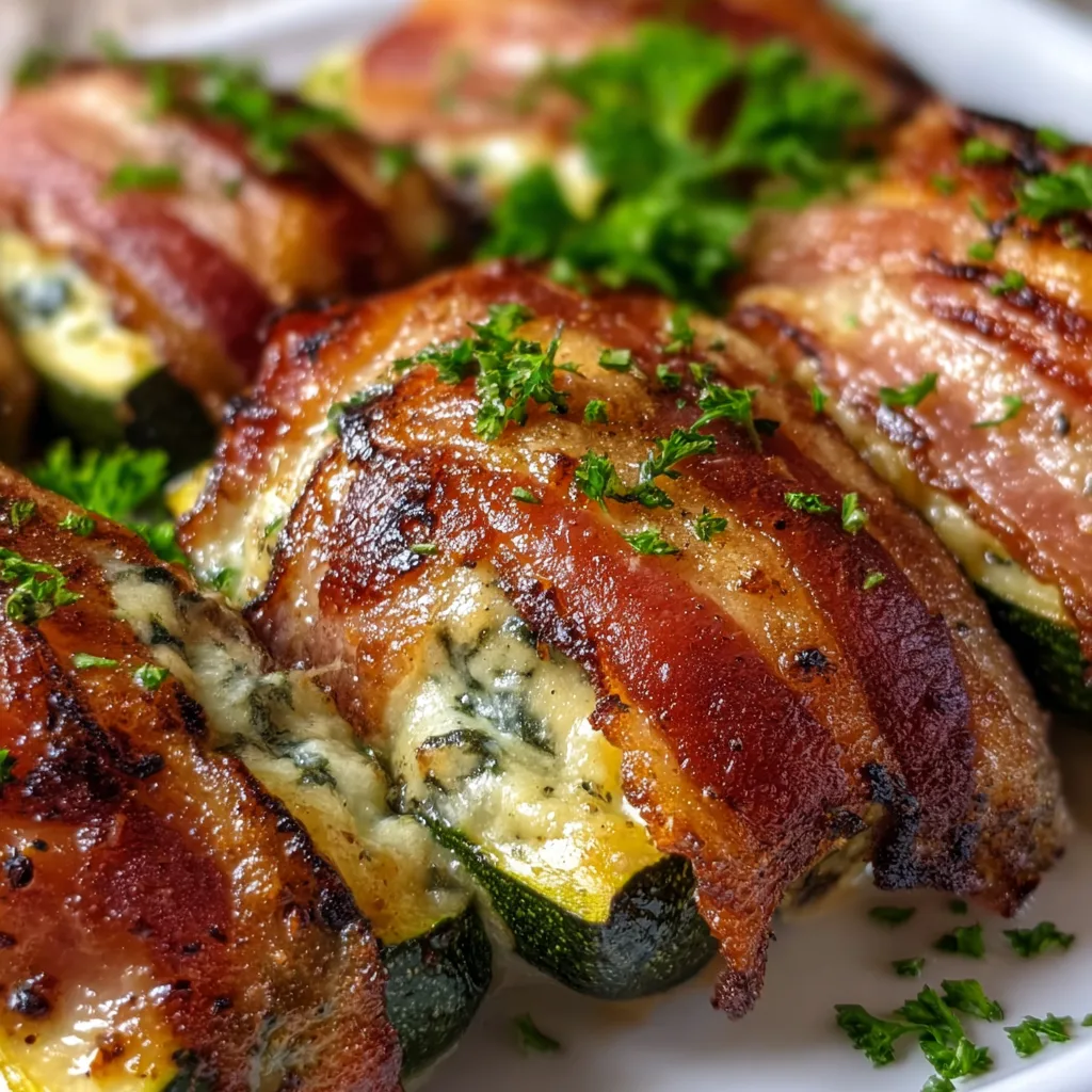 Keto Bacon-Wrapped Zucchini Boats | Easy Low-Carb Recipe