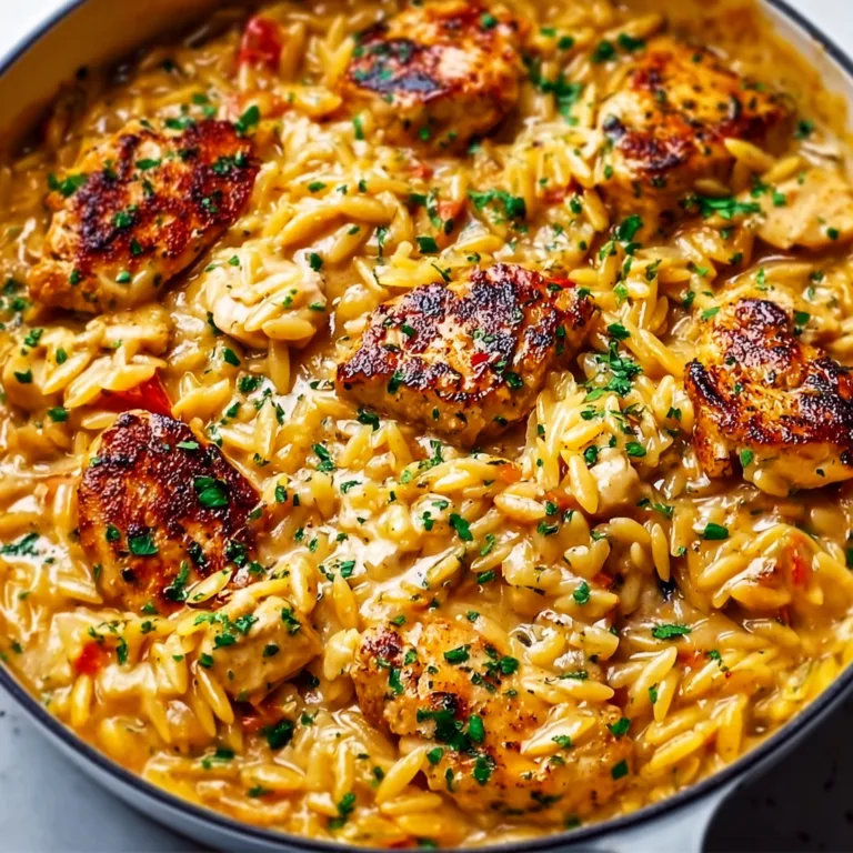 One Pot Cajun Chicken Orzo Recipe | Easy Spicy Chicken Pasta Meal