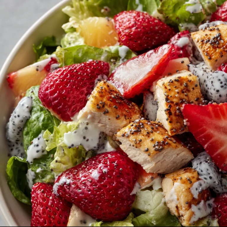 Fresh and Delicious Panera Strawberry Poppyseed Salad Recipe | Healthy & Easy