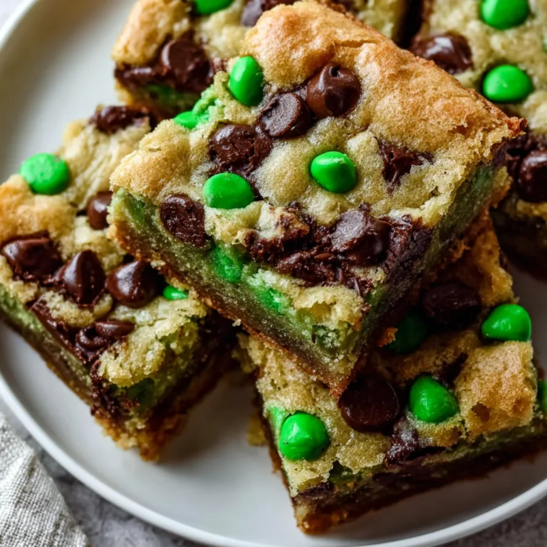 Delicious St. Patrick’s Day Chocolate Chip Cookie Bars Recipe | Easy & Festive Treats