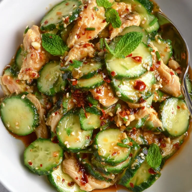 Fresh Thai Cucumber Salad with Grilled Chicken | Healthy & Flavorful Recipe