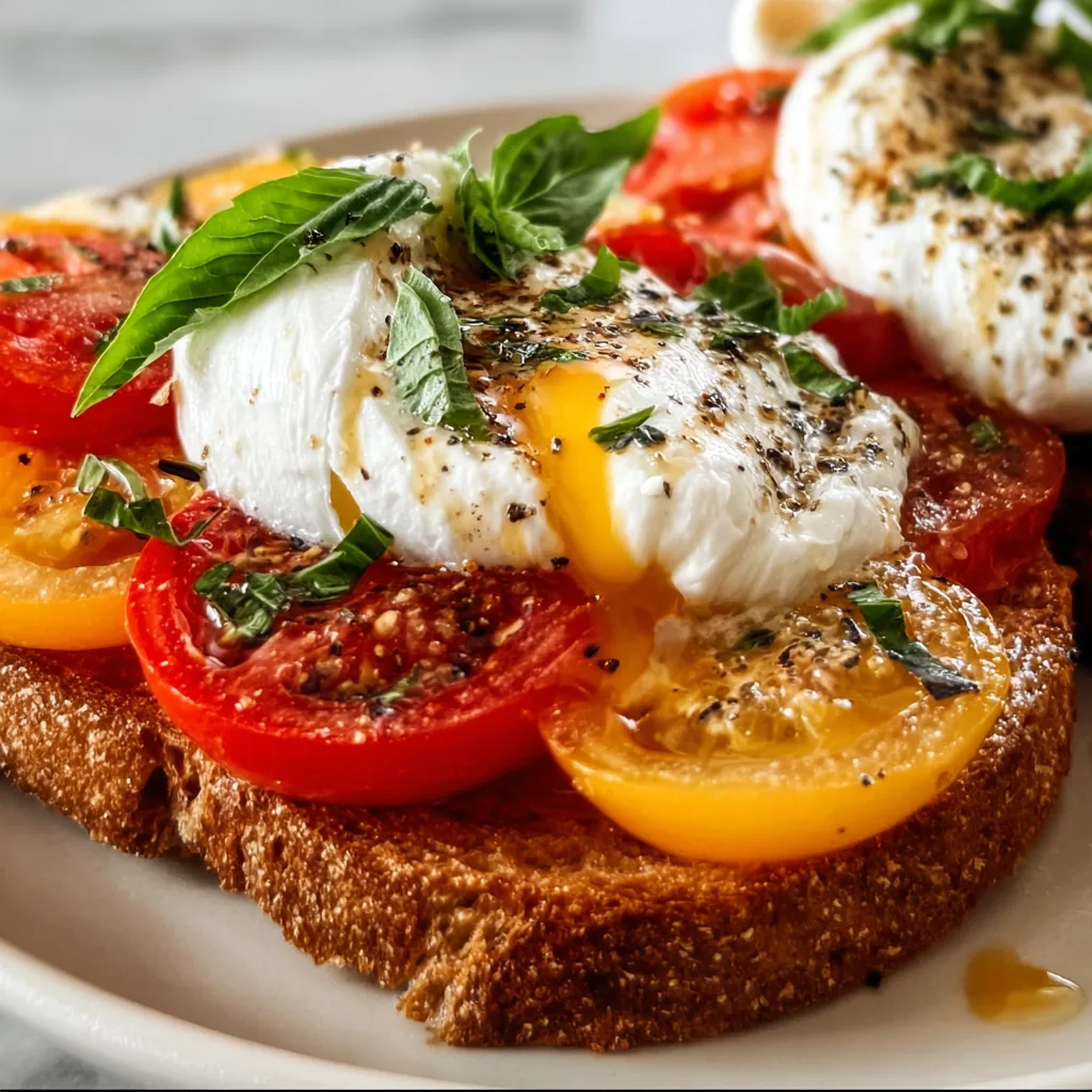 Delicious Tomato Burrata Toast Recipe | Easy & Fresh Breakfast Idea