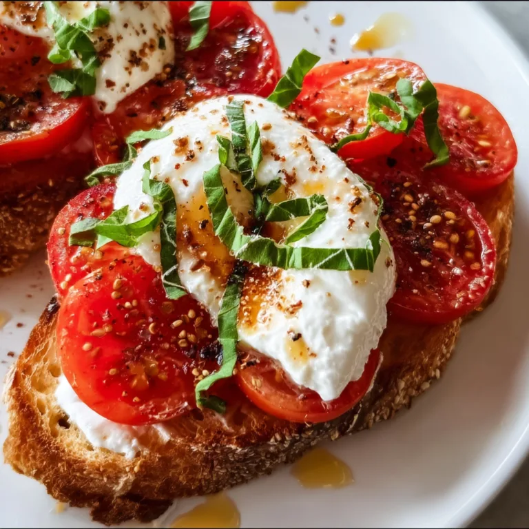 Delicious Tomato Burrata Toast Recipe | Easy & Fresh Breakfast Idea