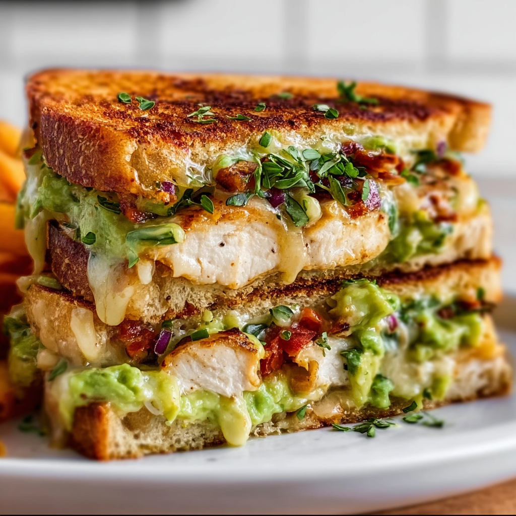 Delicious Chicken Avocado Melt Sandwich Recipe | Easy & Healthy Meal Idea