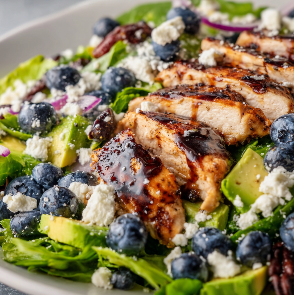 Fresh Chicken Blueberry Feta Salad Recipe | Healthy & Delicious Summer Salad