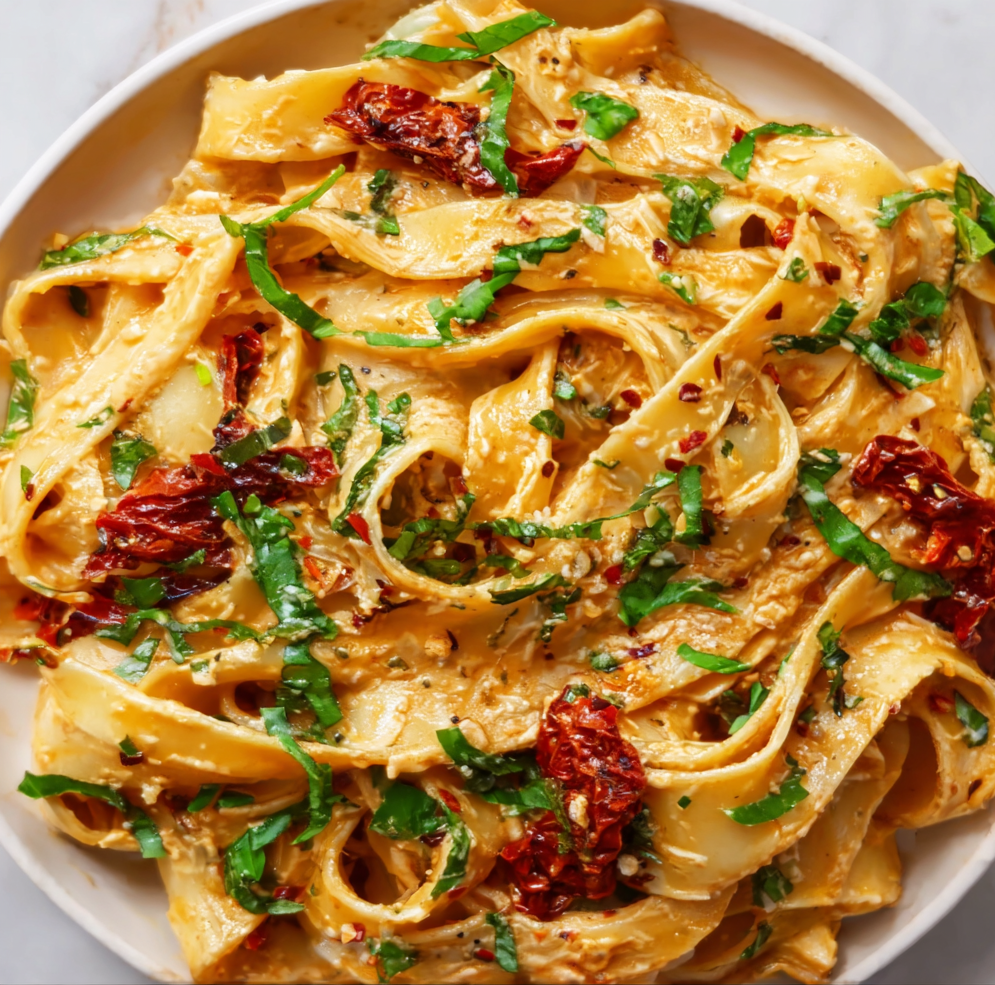Creamy Sun Dried Tomato Pappardelle Recipe | Delicious & Easy Pasta Dish