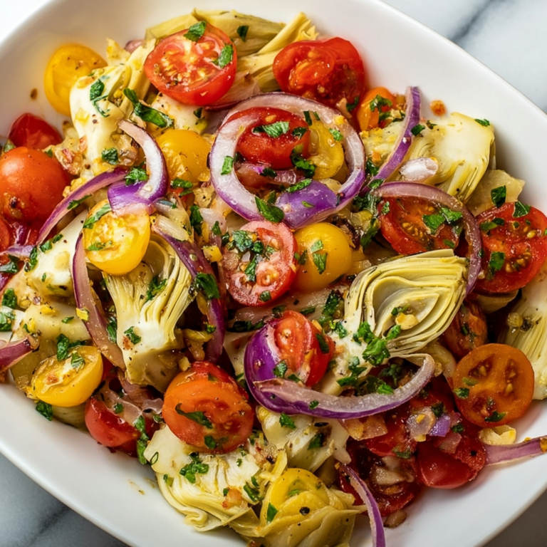 Easy Tuscan Artichoke Tomato Salad Recipe | Fresh & Flavorful Mediterranean Dish