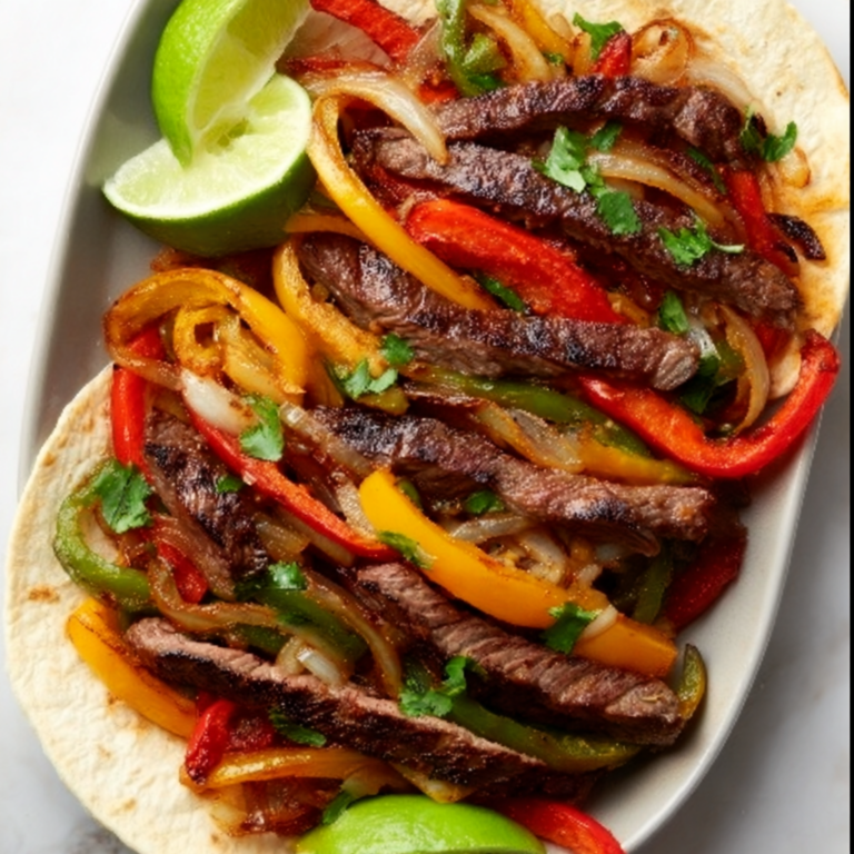 Flank Steak Fajitas Recipe with Sautéed Peppers and Onions – Easy & Flavorful Meal