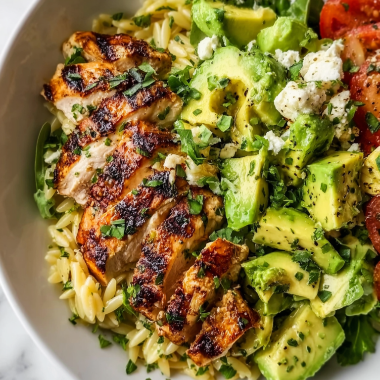 Healthy Grilled Chicken Orzo Salad with Creamy Avocado – Easy & Delicious Recipe