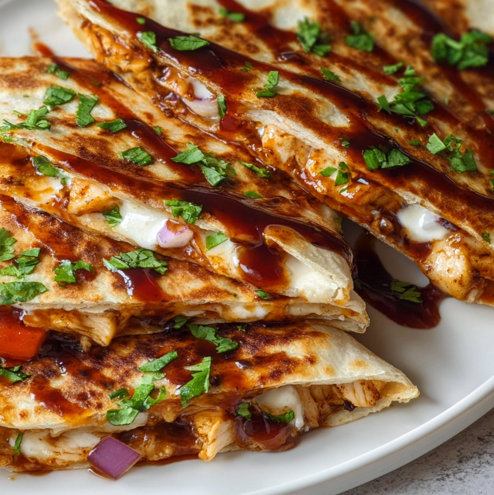 Hot Honey BBQ Chicken Quesadillas Recipe | Sweet & Spicy BBQ Flavor