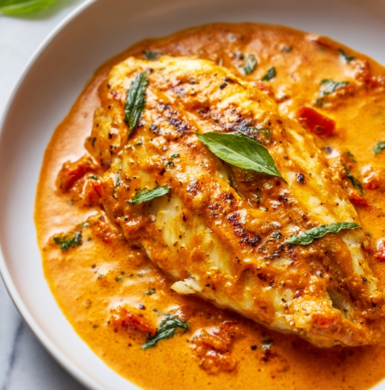 Quick Tilapia in Roasted Pepper Sauce Recipe | Easy & Delicious Seafood Meal