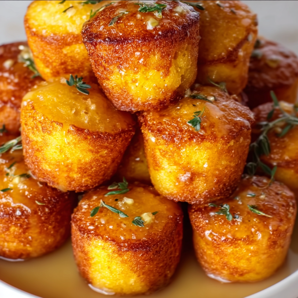 Southern-Style Honey Butter Cornbread Poppers | Sweet & Savory Snack Recipe