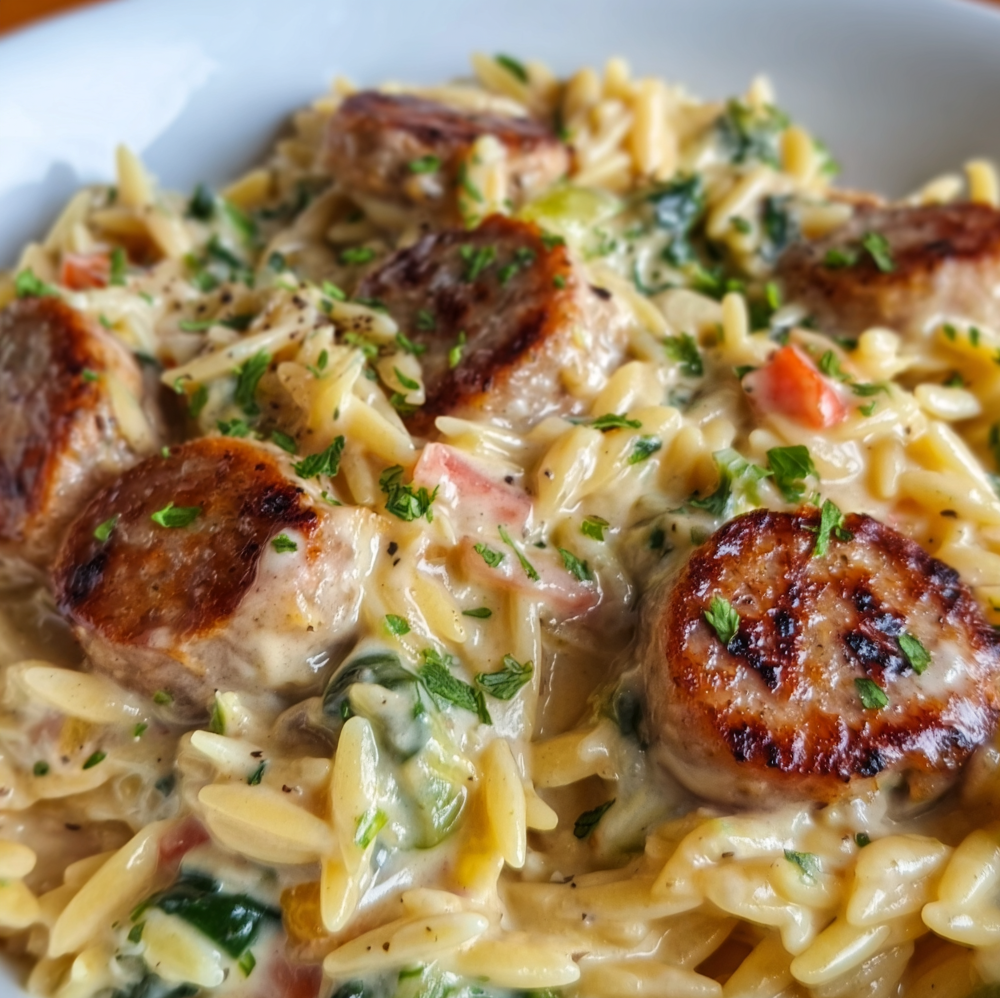 Creamy Chicken Sausage Orzo Recipe | Easy & Delicious One-Pot Meal