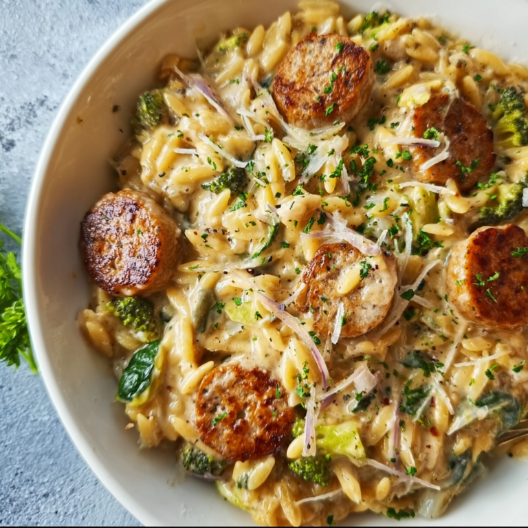 Creamy Chicken Sausage Orzo Recipe | Easy & Delicious One-Pot Meal